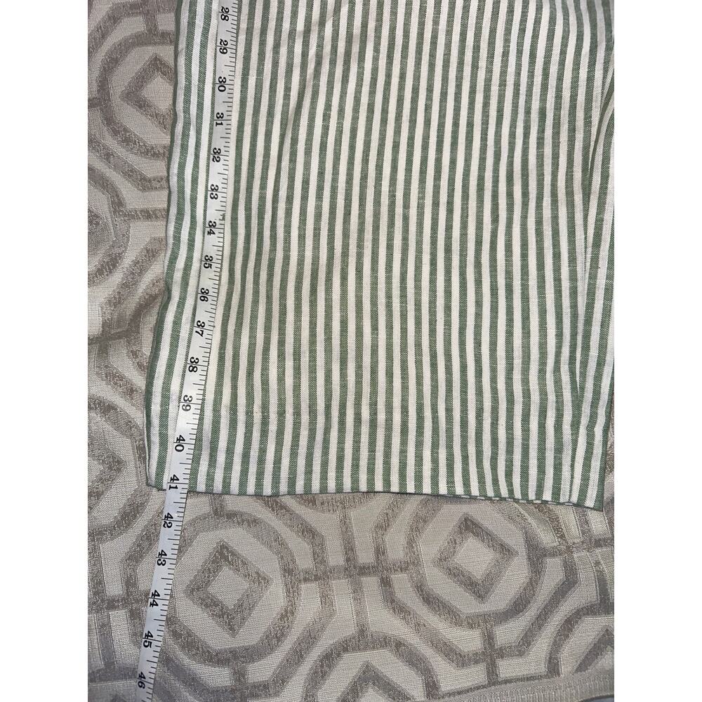 Abercrombie & Fitch Sloane Linen Blend‎ Wide Leg Trousers 34/24S Green Stripe - Picture 6 of 8